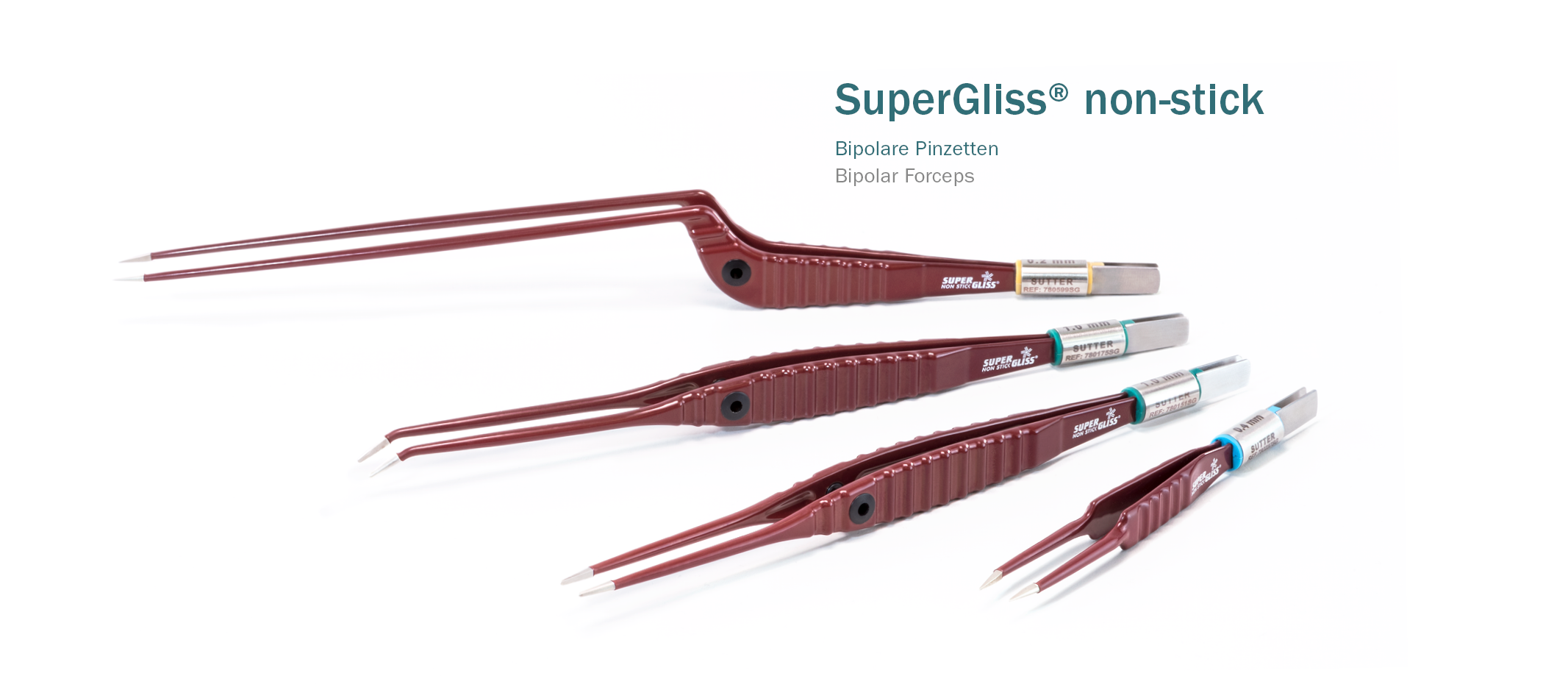 Sutter Medizintechnik - Artikeldetailseiten - Text / News - SuperGliss® non- stick Bipolare Pinzetten