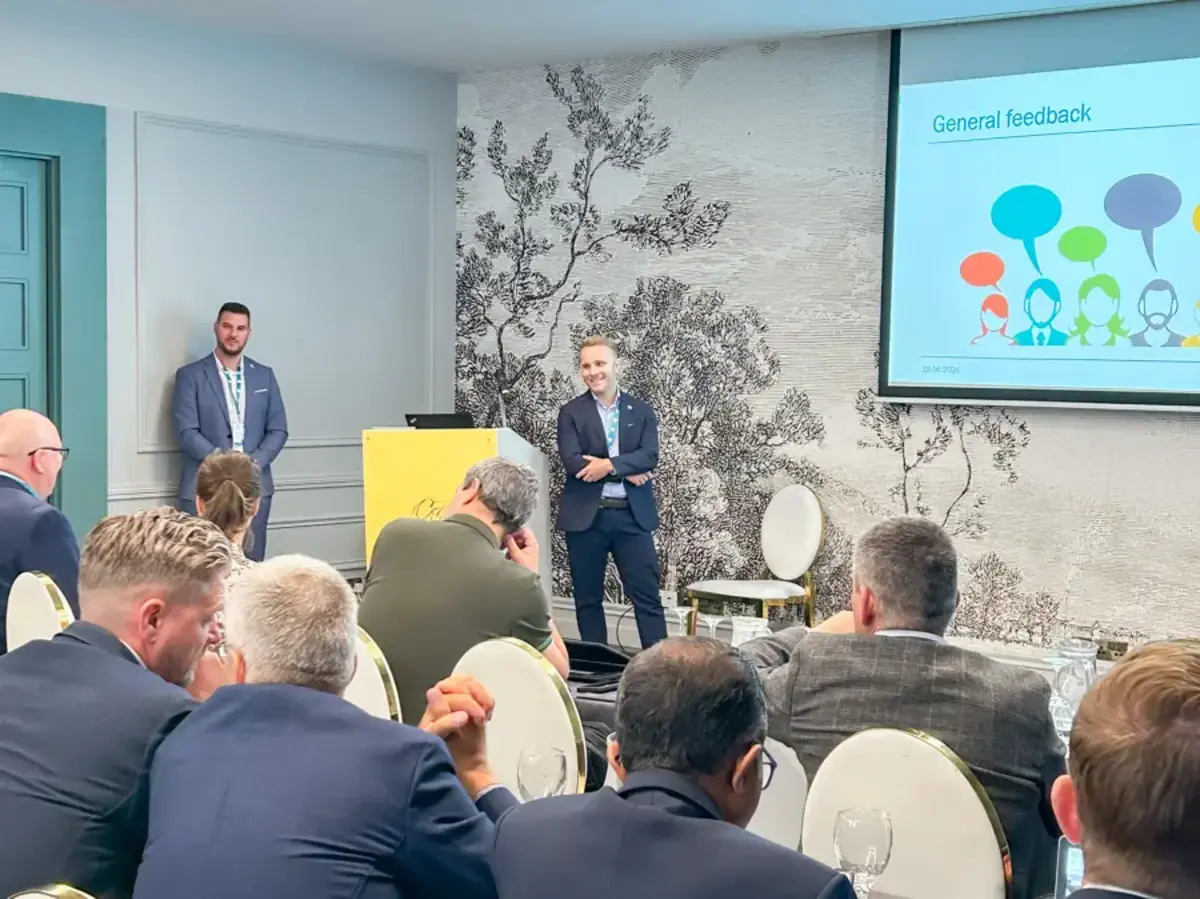 Speaker presenting to attendees during SDC 2024 in Dublin.