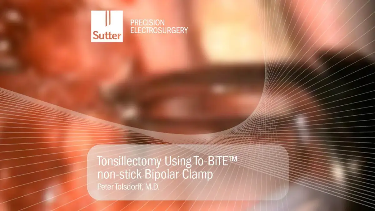 blurred-tonsillectomy-to-bite-non-stick-bipolar-clamp.jpg Blurred Surgical application of To-BiTE™ non-stick bipolar clamp for tonsillectomy, Sutter Precision Electrosurgery