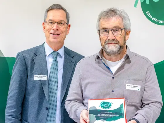 Presentation of the Mobil 2026 award for climate-friendly corporate mobility.