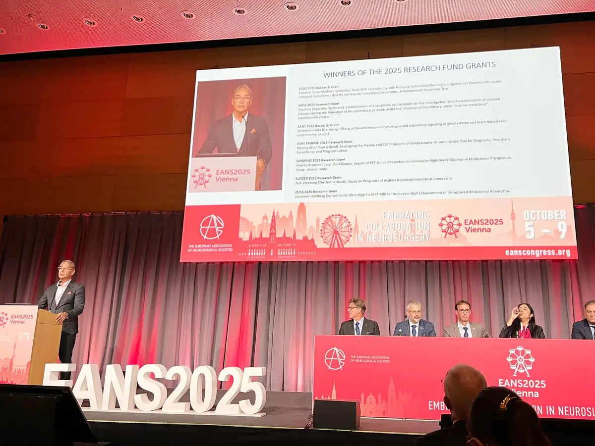 Panel session at an international scientific congress presenting research grant awards.